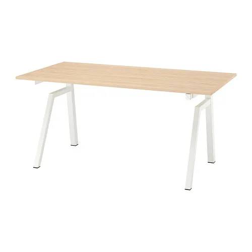 TROTTEN - 升降式工作桌，電動 梣木紋/白色，160x80 公分 | IKEA 線上購物 - E1012264_S4