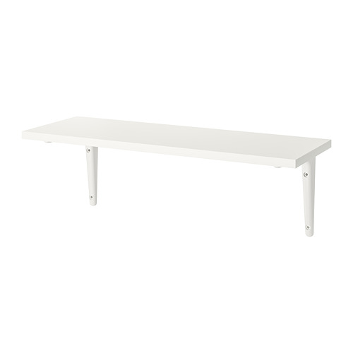 BURHULT/SIBBHULT - wall shelf, white/white, 59x20 cm | IKEA Taiwan Online - PE774045_S4
