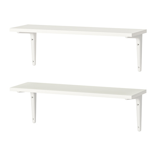BURHULT/SIBBHULT - wall shelf combination, white/white, 59x20 cm | IKEA Taiwan Online - PE774044_S4