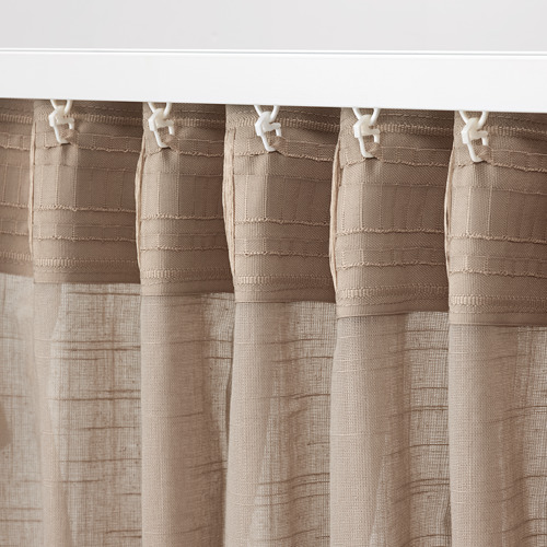 SILVERLÖNN - 紗簾 2件裝, 米色 | IKEA 線上購物 - PE785762_S4