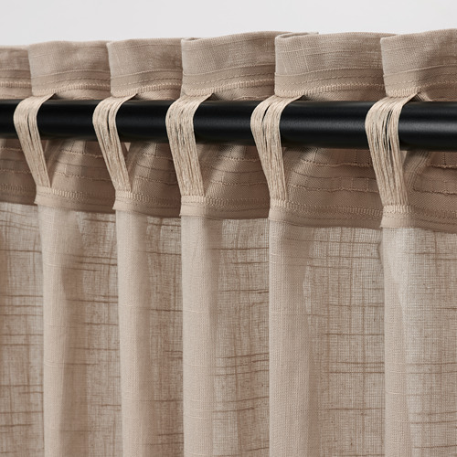 SILVERLÖNN - 紗簾 2件裝, 米色 | IKEA 線上購物 - PE785765_S4