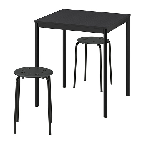 SANDSBERG/MARIUS table and 2 stools