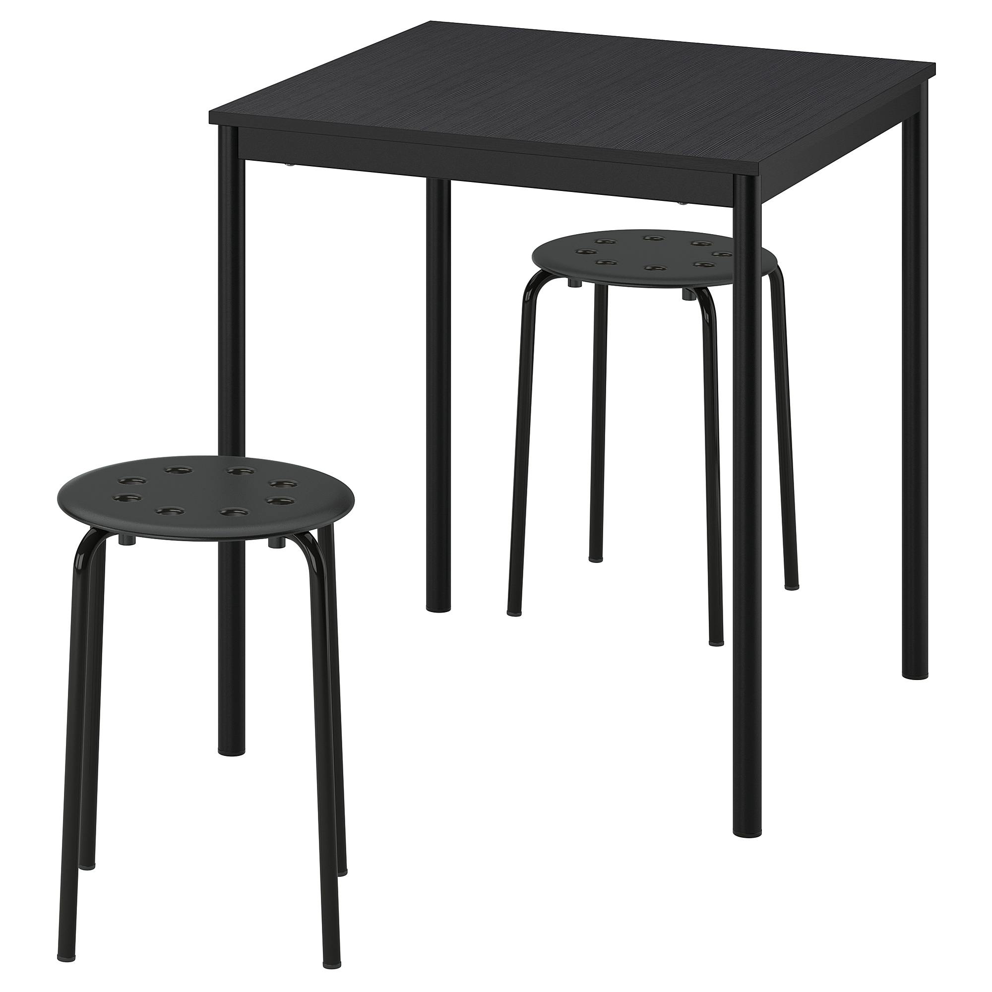 SANDSBERG/MARIUS table and 2 stools