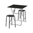 GUNDE/MARIUS table and 2 stools