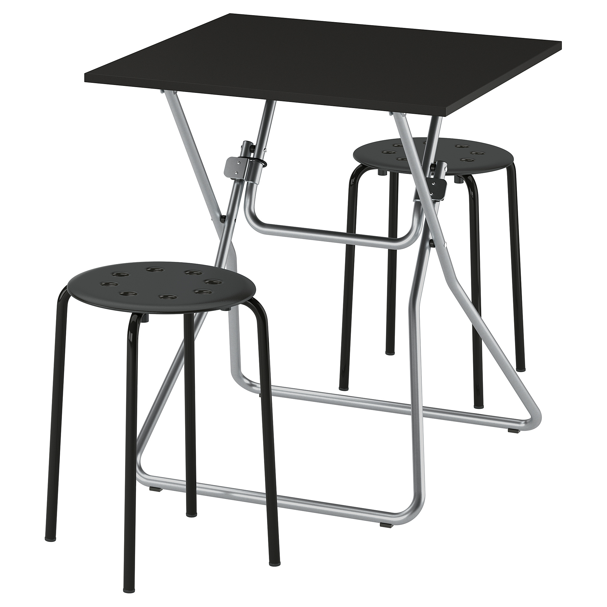 GUNDE/MARIUS table and 2 stools