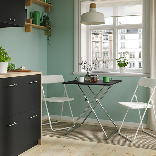 GUNDE/VIHALS table and 2 folding chairs