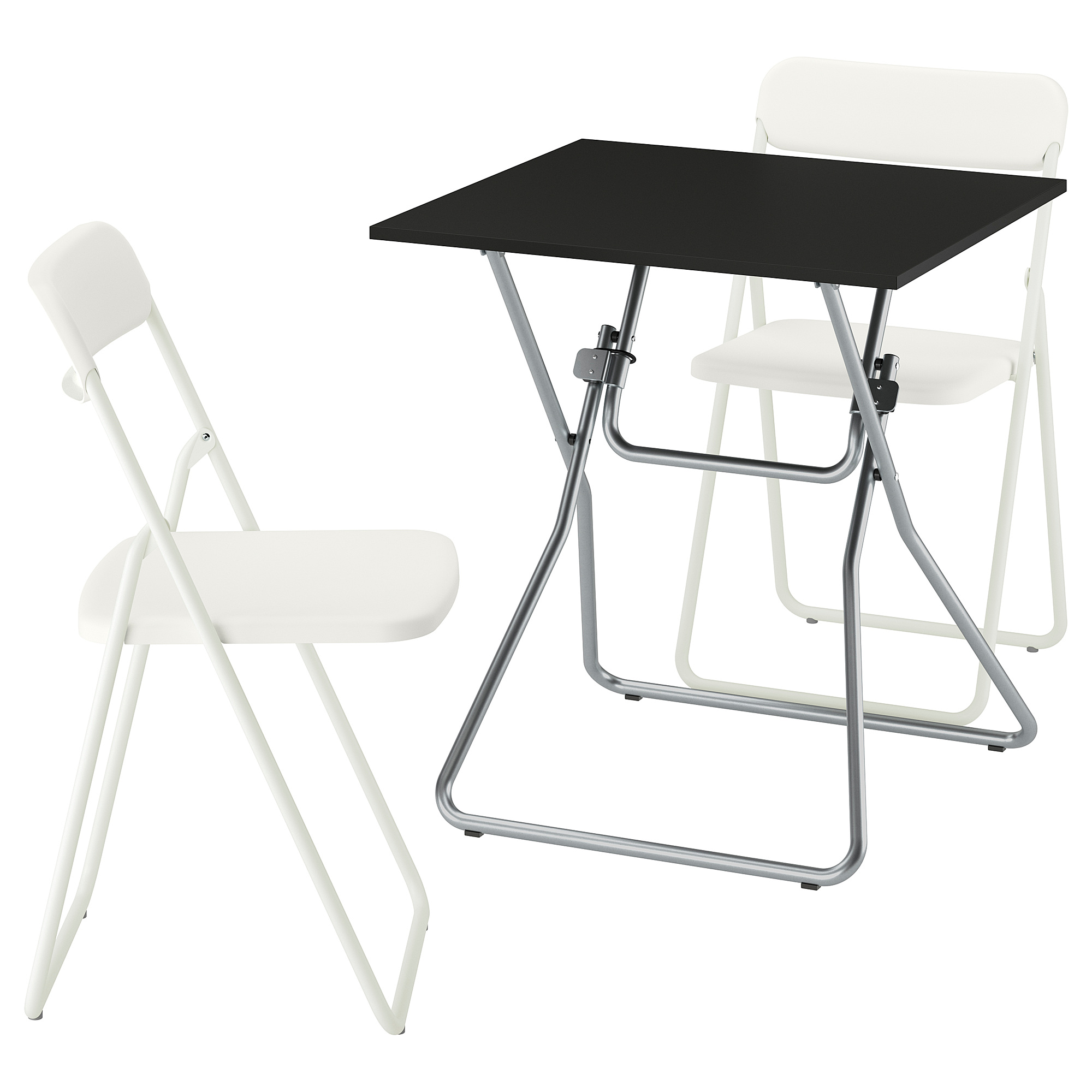 GUNDE/VIHALS table and 2 folding chairs