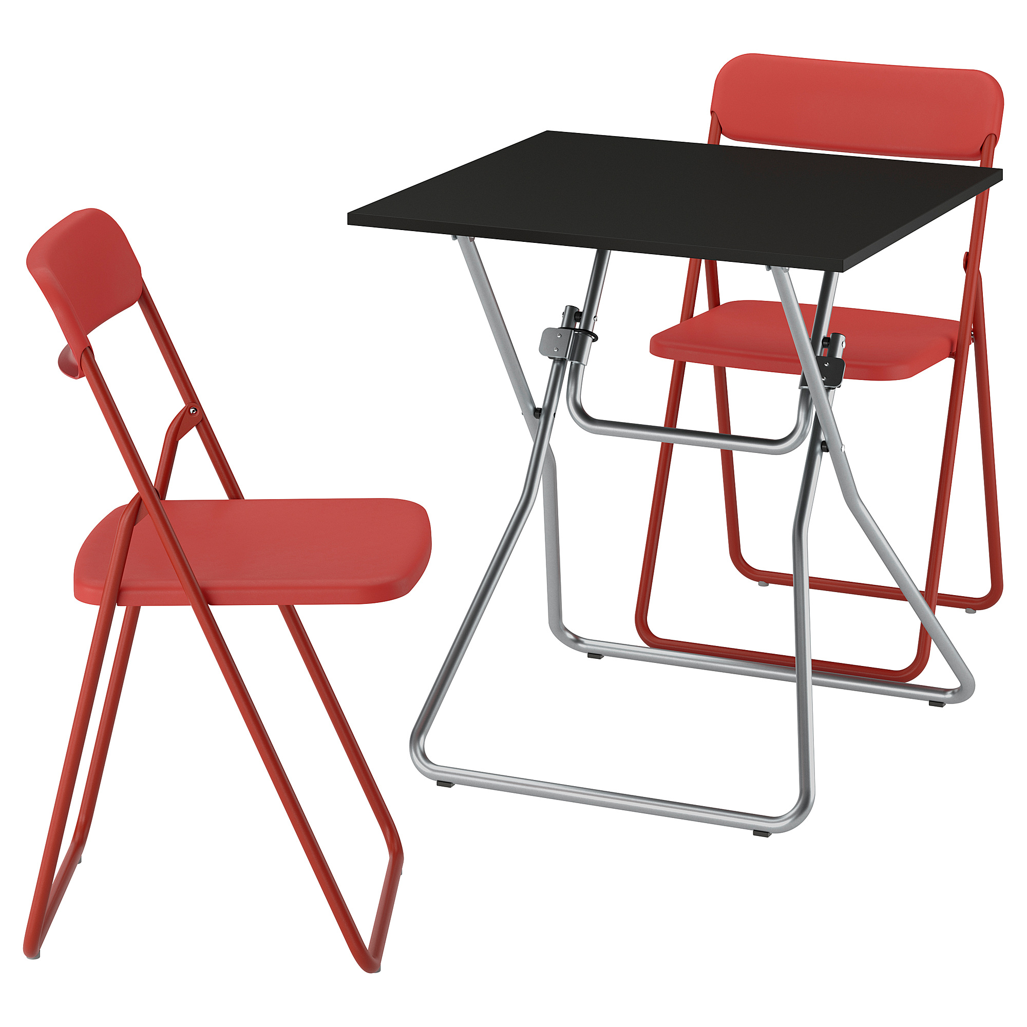 GUNDE/VIHALS table and 2 folding chairs