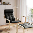 POÄNG armchair and footstool