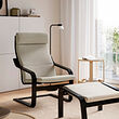 POÄNG armchair and footstool