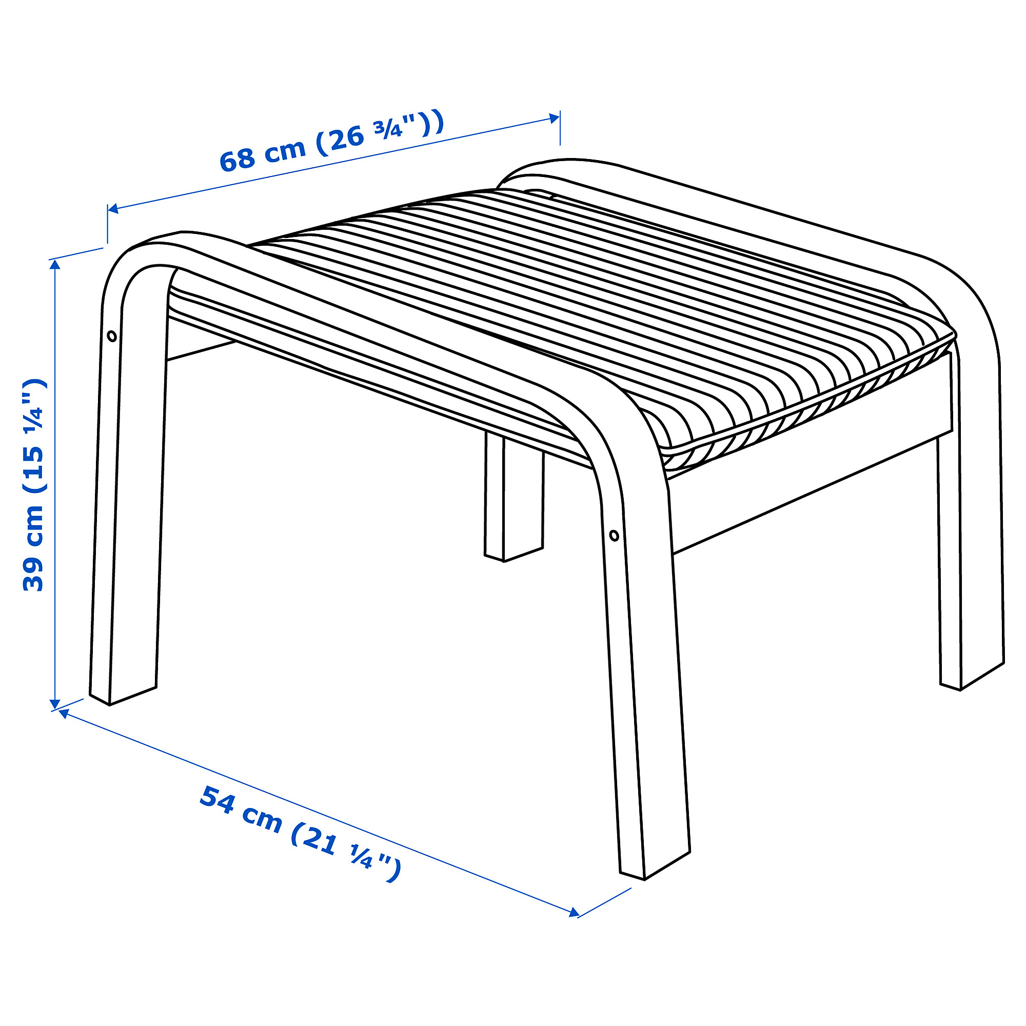 POÄNG armchair and footstool