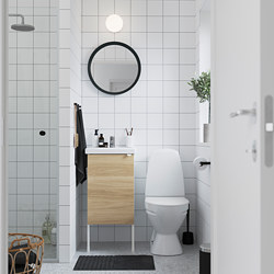 ENHET/TVÄLLEN - wash-basin cabinet with 1 door, concrete effect/grey Pilkån tap | IKEA Taiwan Online - PE777063_S3