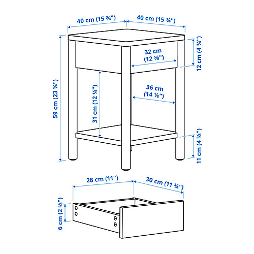 TONSTAD bedside table