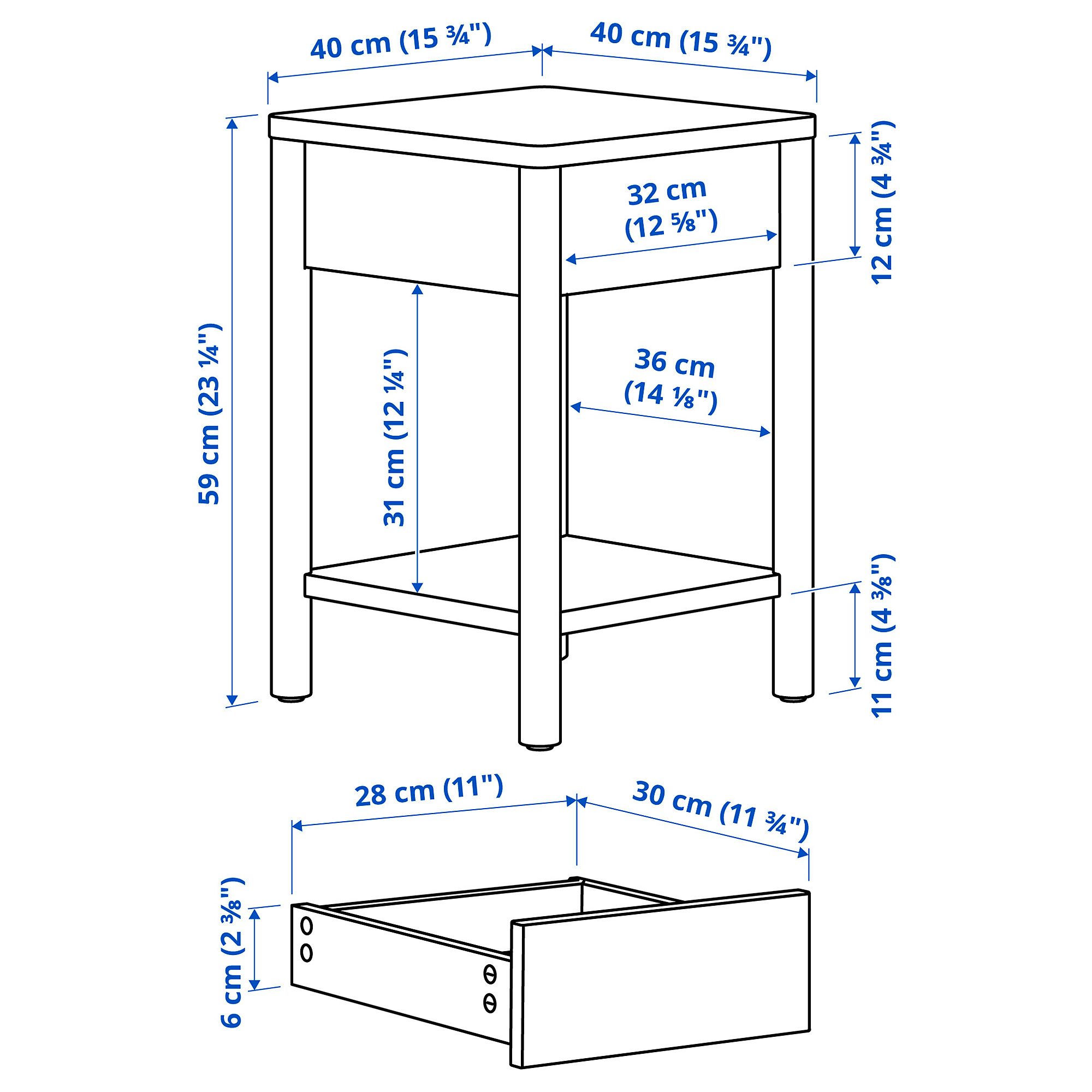 TONSTAD bedside table