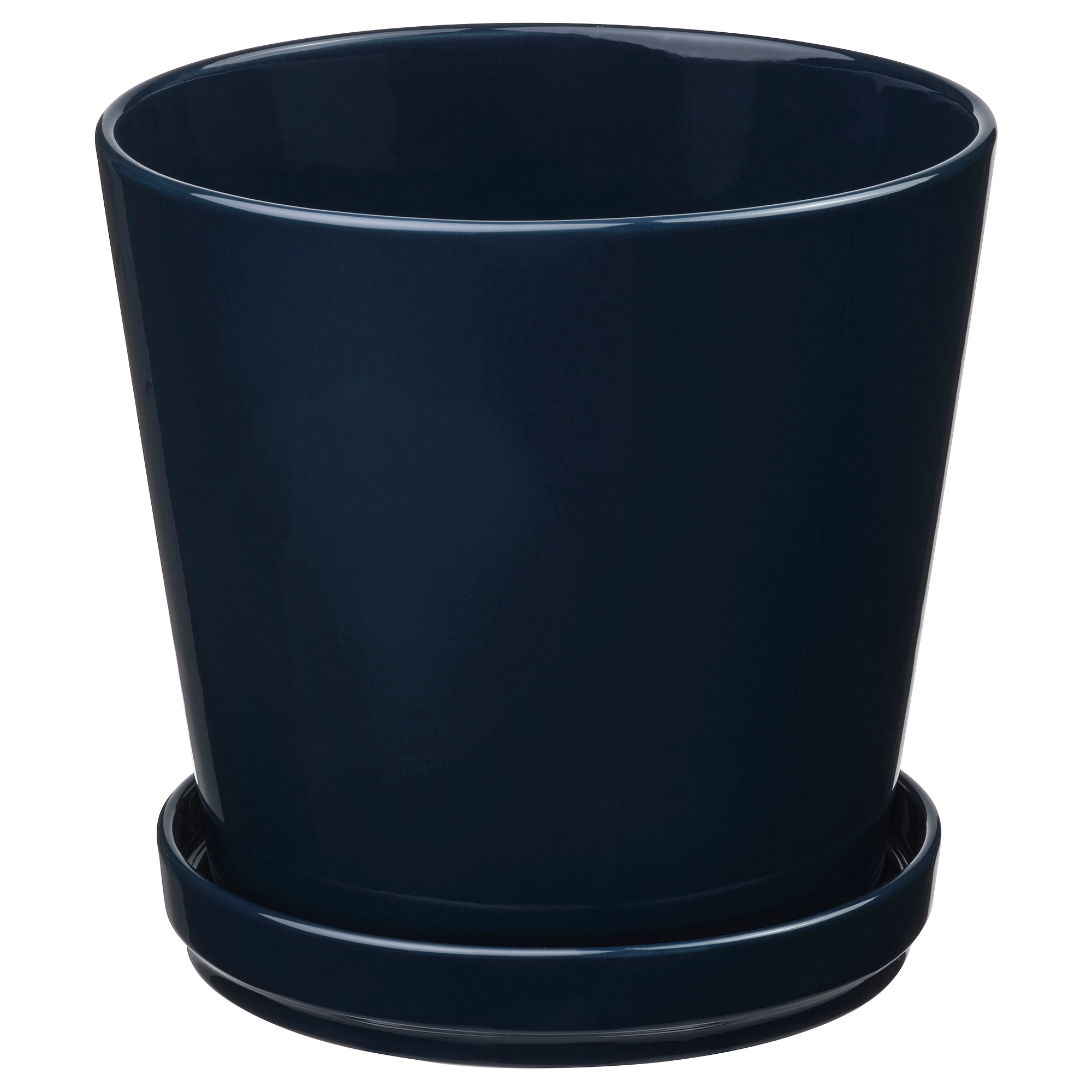 KLOTLÖNN plant pot with saucer