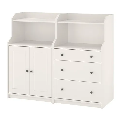 HAUGA - 收納組合, 白色, 139x46x116 公分 | IKEA 線上購物 - PE785991_S4
