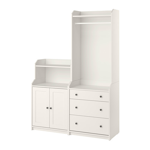 HAUGA - storage combination, white, 139x46x199 cm | IKEA Taiwan Online - PE785993_S4