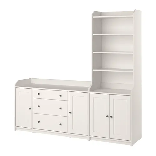 HAUGA - 收納組合, 白色, 210x46x199 公分 | IKEA 線上購物 - PE785997_S4