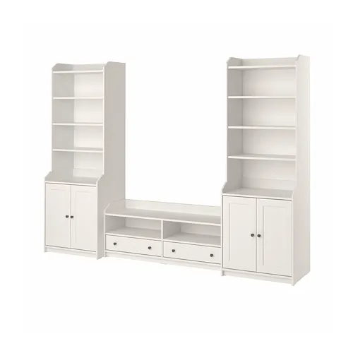 HAUGA - 電視收納組合, 白色, 277x46x199 公分 | IKEA 線上購物 - PE786009_S4