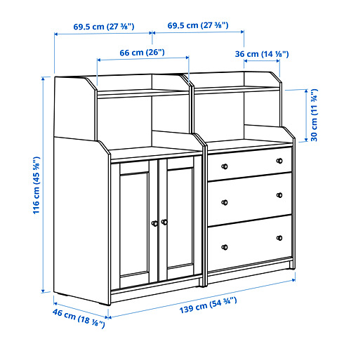 HAUGA storage combination