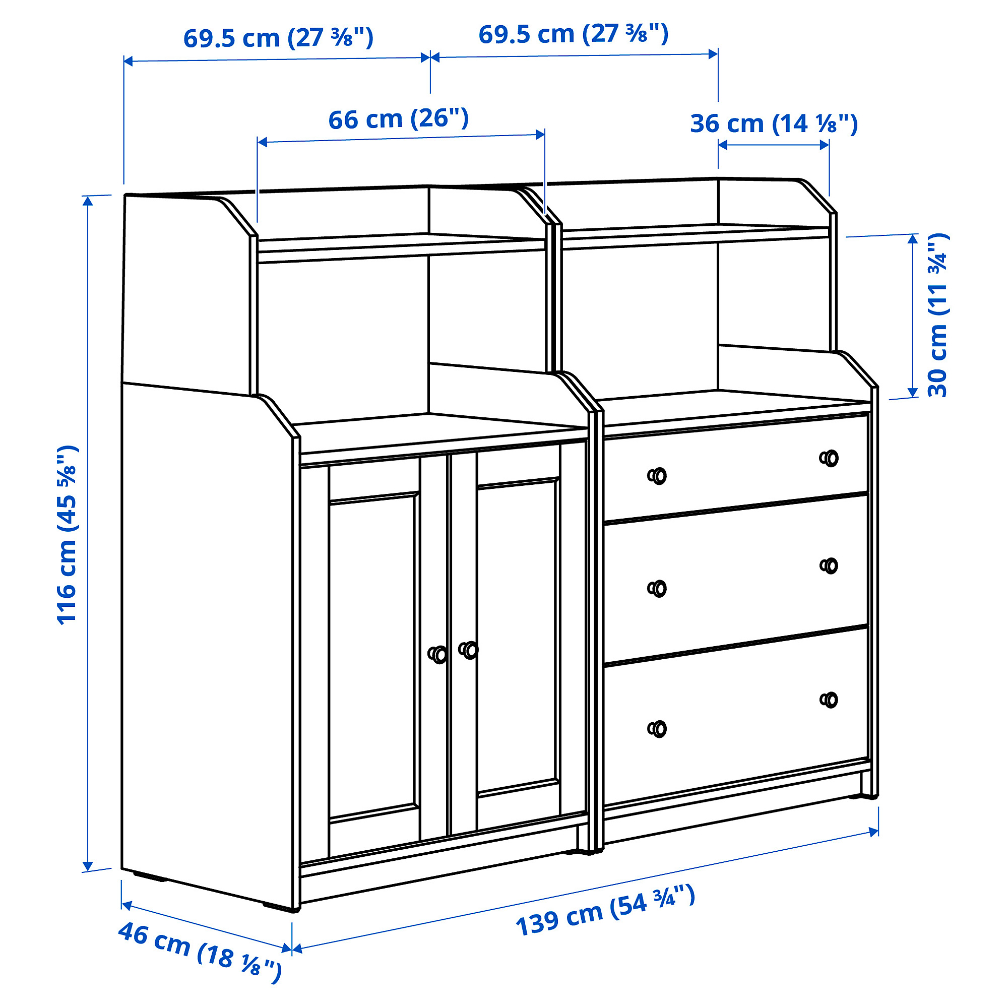 HAUGA storage combination