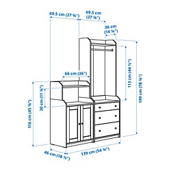 HAUGA - storage combination, white | IKEA Taiwan Online - PE785993_S3