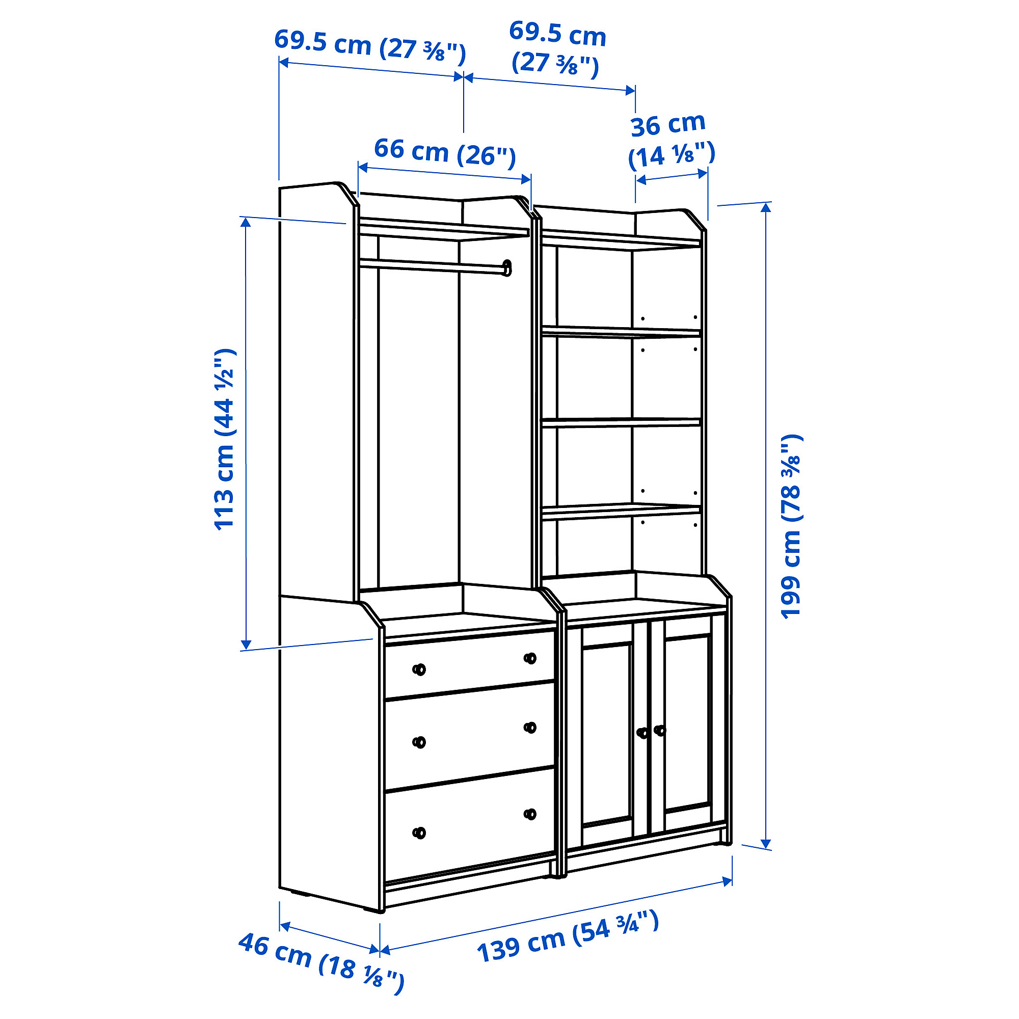 HAUGA storage combination