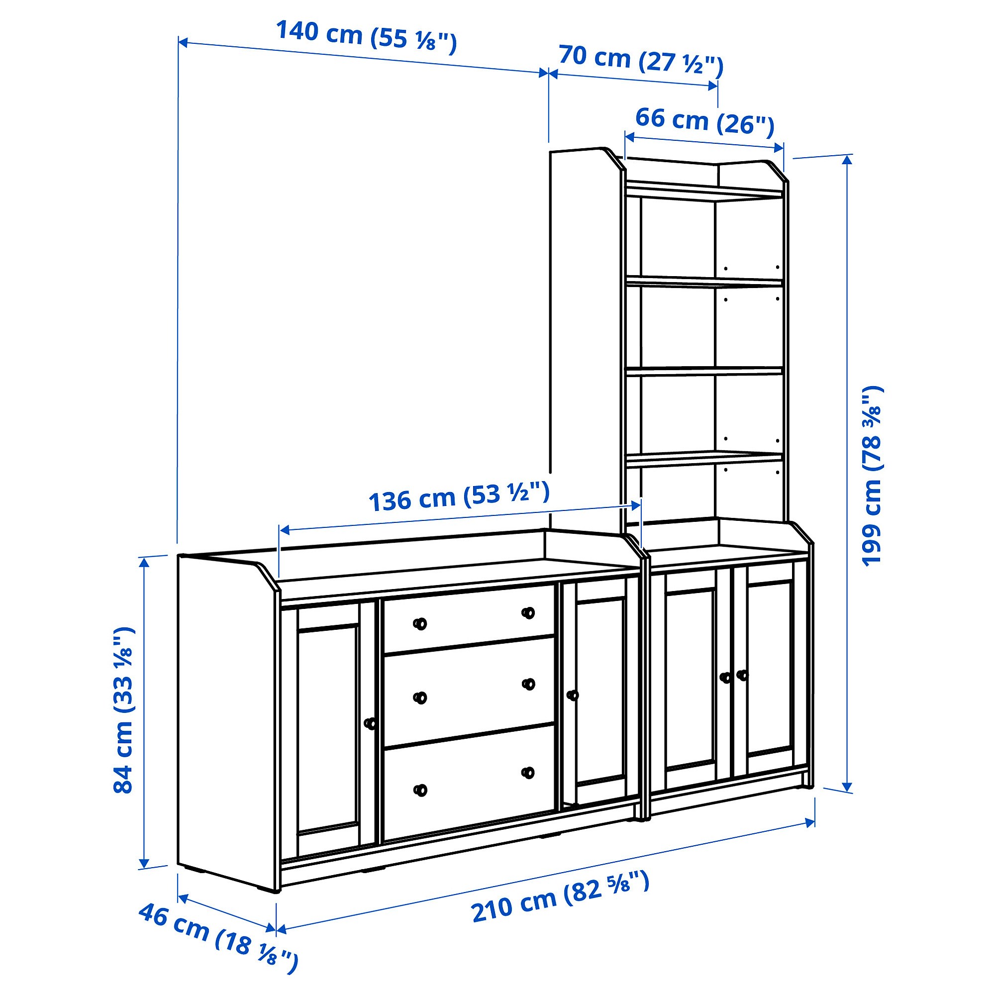 HAUGA storage combination