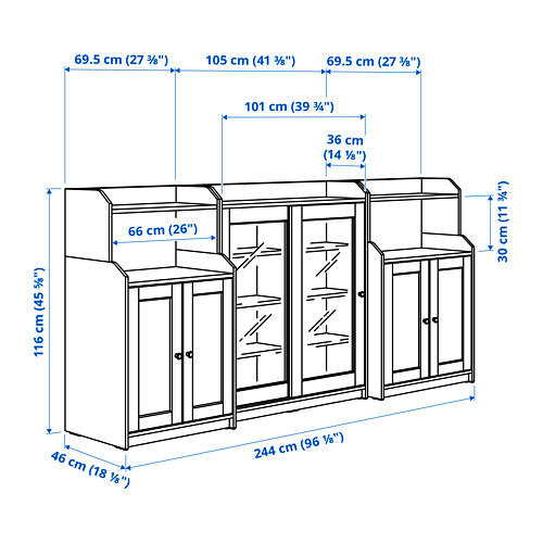 HAUGA storage combination