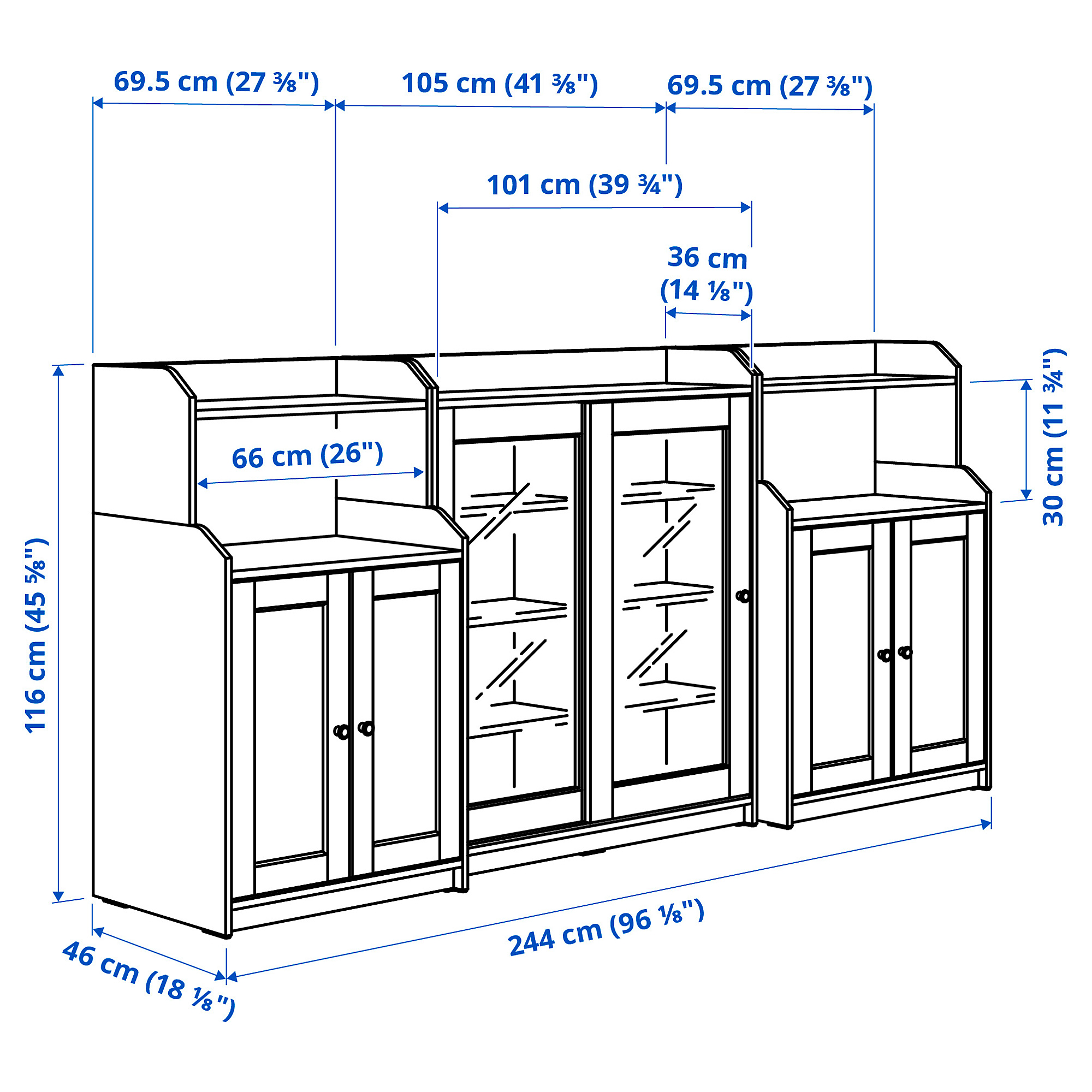 HAUGA storage combination