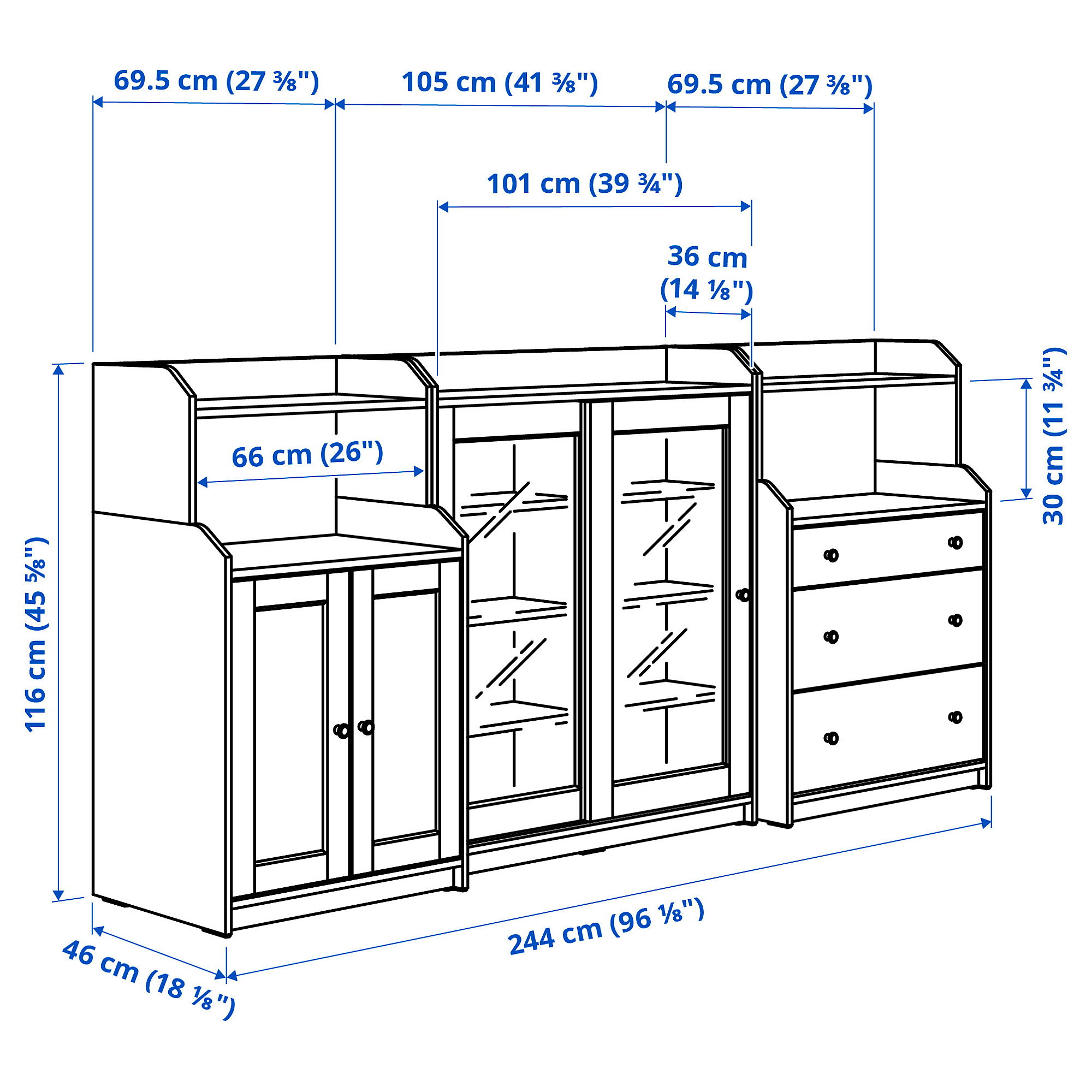 HAUGA storage combination