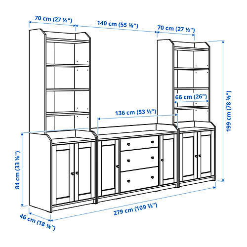 HAUGA storage combination