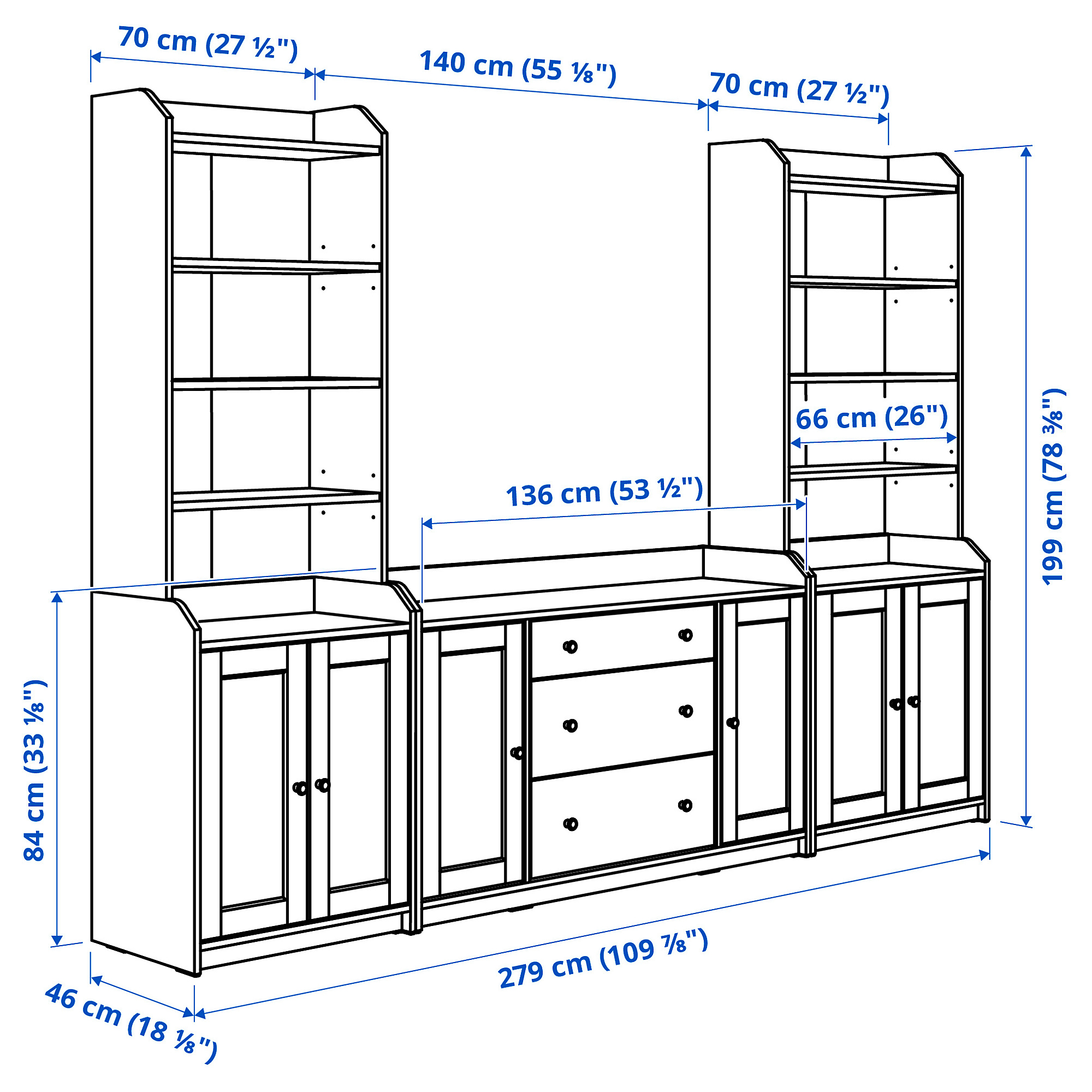 HAUGA storage combination