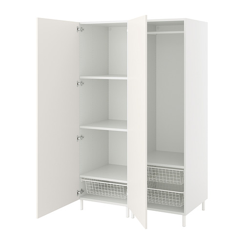 PLATSA - wardrobe with 2 doors, white/Fonnes white | IKEA Taiwan Online - PE830972_S4