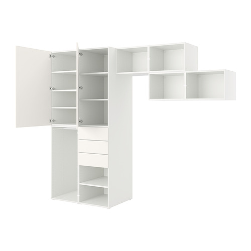 PLATSA wardrobe with 2 doors+3 drawers