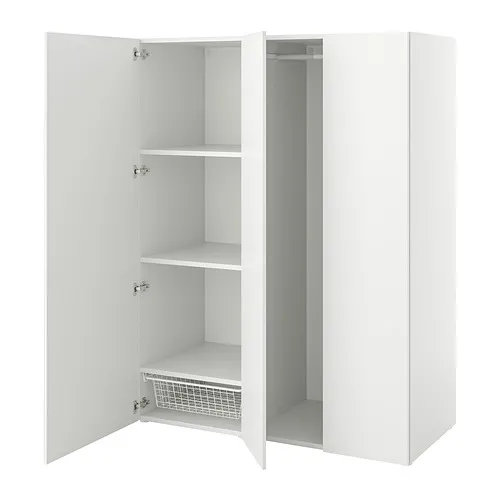 PLATSA - 三門衣櫃/衣櫥, 白色/Fonnes 白色, 140x57x181 公分 | IKEA 線上購物 - PE830964_S4