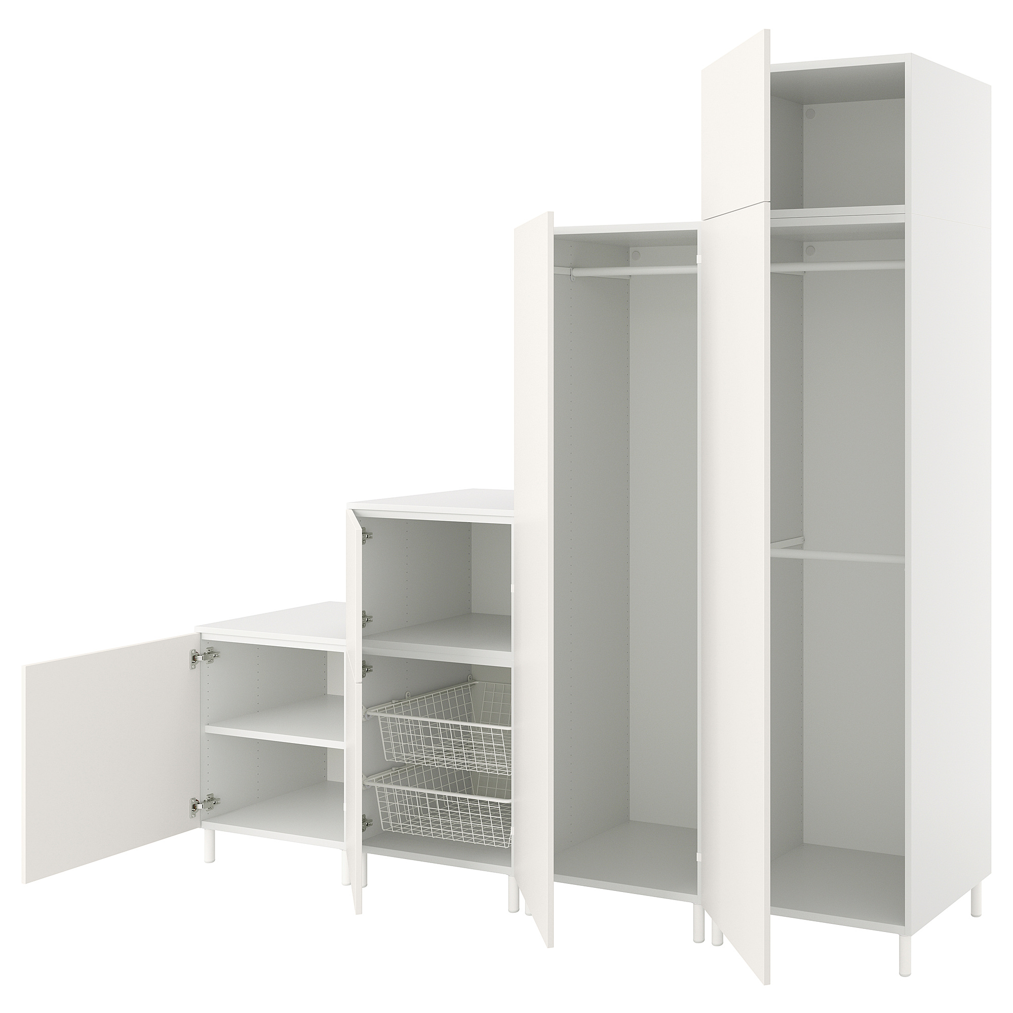 PLATSA wardrobe w 6 doors