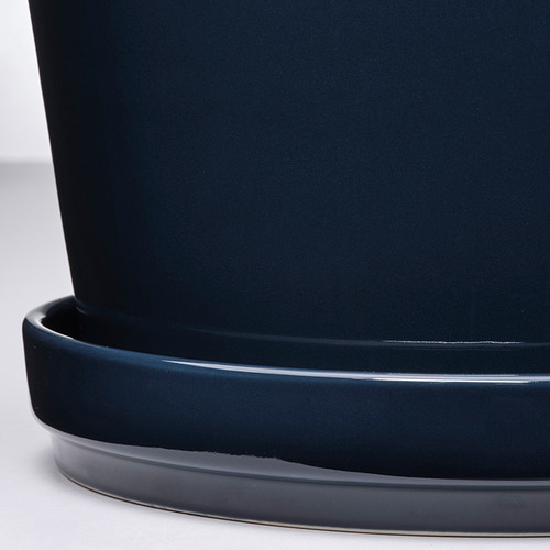 KLOTLÖNN plant pot with saucer