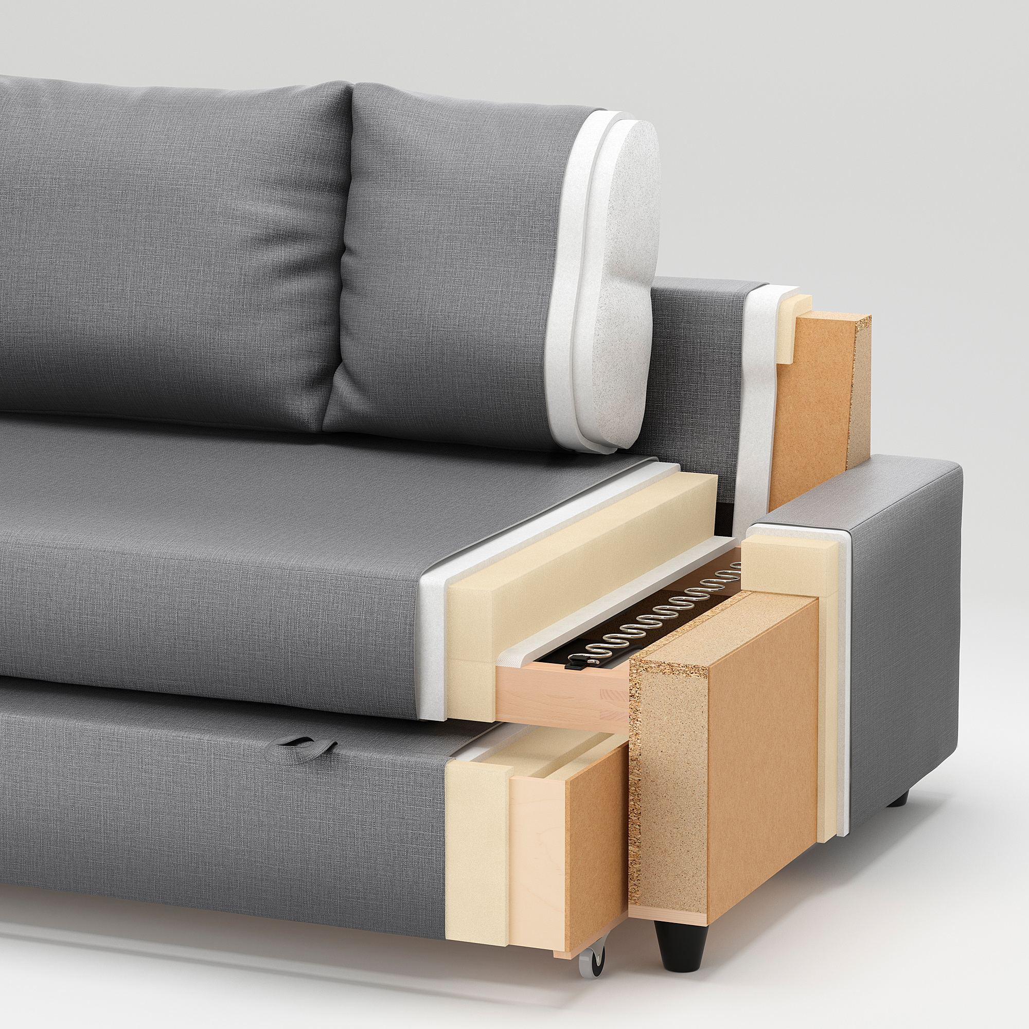 FRIHETEN corner sofa-bed with storage