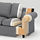 EKTORP - 3-seat sofa with chaise longue, Virestad red/white | IKEA Taiwan Online - PE731384_S1