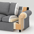 EKTORP 3-seat sofa with chaise longue