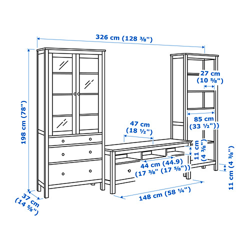 HEMNES 電視收納組合