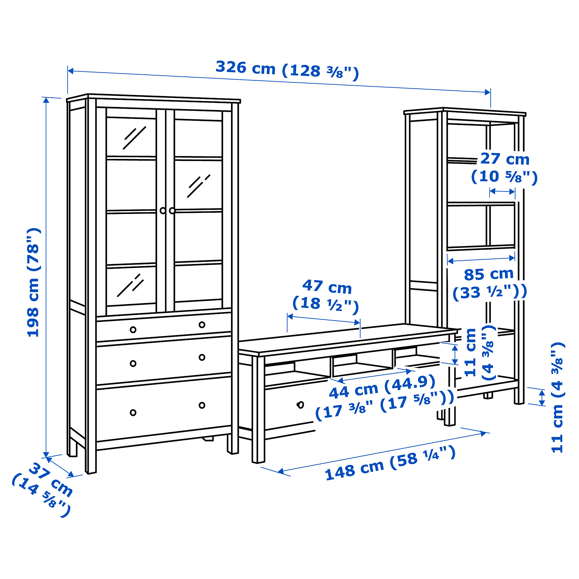 HEMNES TV storage combination