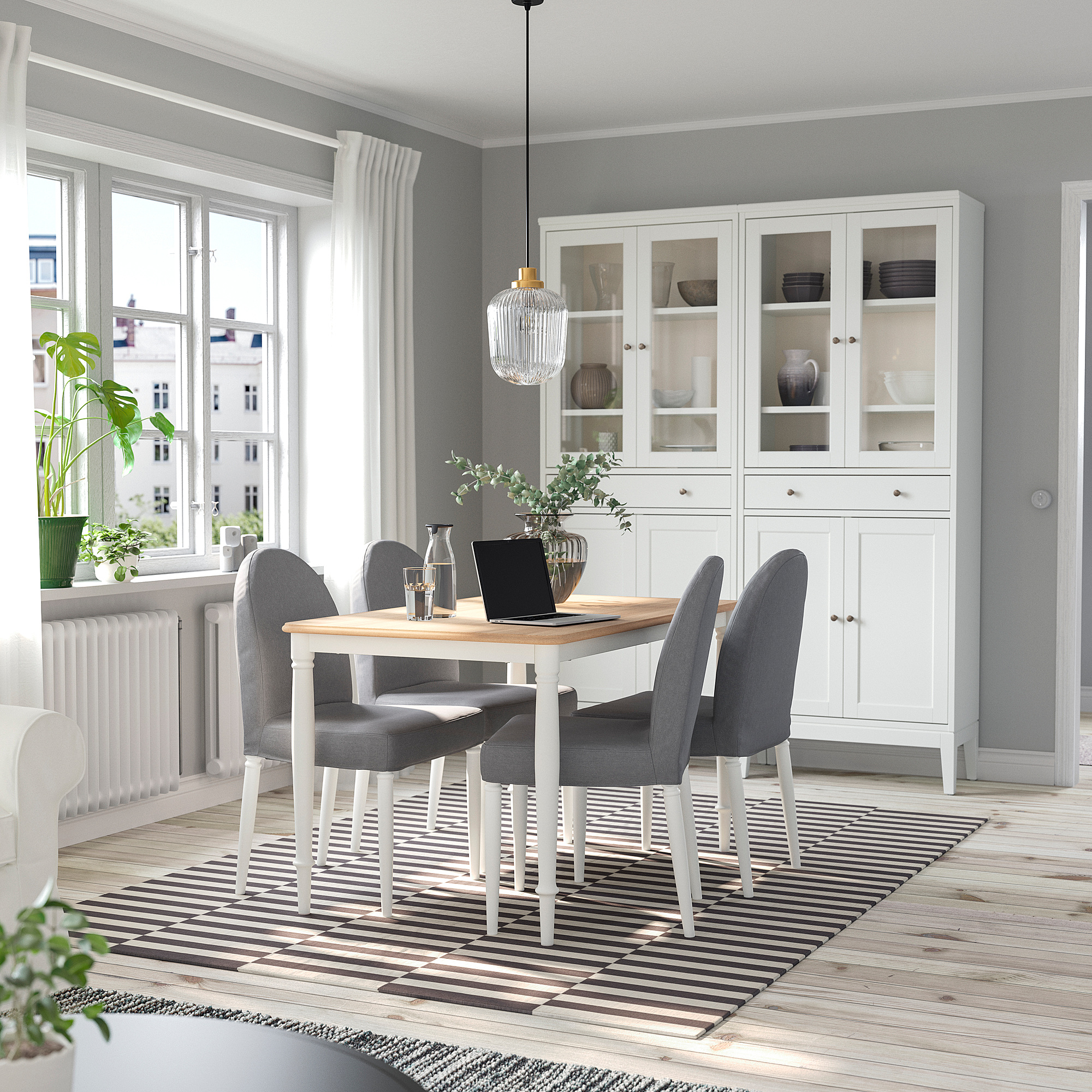 DANDERYD/DANDERYD 餐桌附4張餐椅
