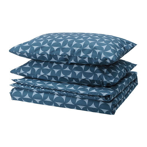 ÄNGSNEJLIKA duvet cover and 2 pillowcases