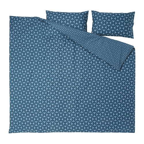 ÄNGSNEJLIKA duvet cover and 2 pillowcases