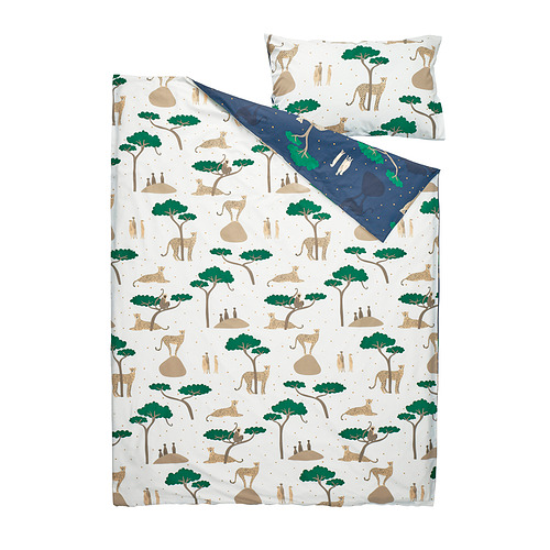 SANDLÖPARE duvet cover and pillowcase