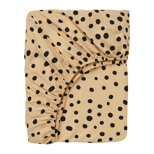 SANDLÖPARE - fitted sheet, light brown/cheetah pattern, 90x200 cm | IKEA Taiwan Online - PE976319_S4