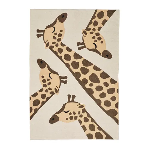 SANDLÖPARE - 平織地毯，米色 棕色/長頸鹿圖案，90x130 公分 | IKEA 線上購物 - PE976321_S4