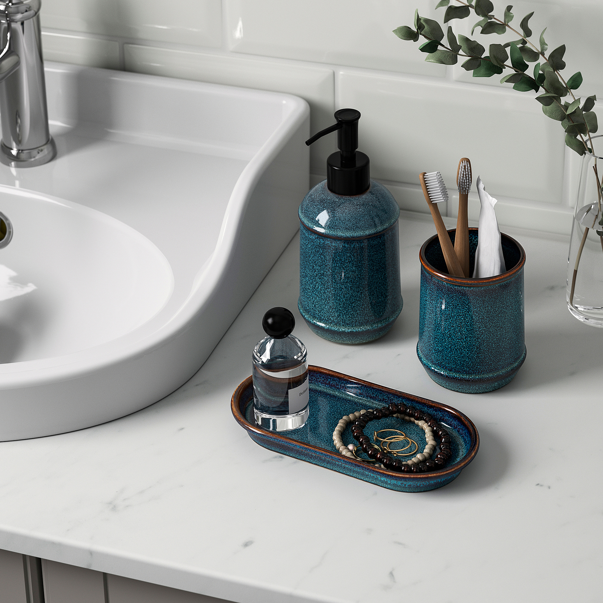 TVÅLSJÖN 3-piece bathroom set